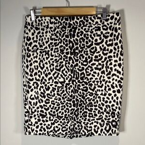 J. Crew Black and White Pencil Mini Skirt Night Out